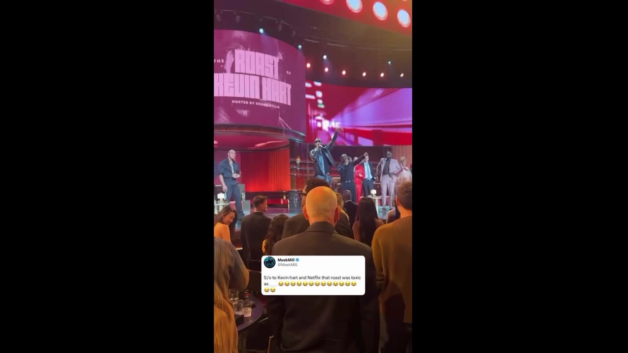 #MeekMill Performs At #KevinHarts Netflix Roast